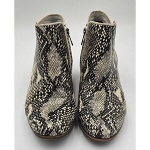 Blondo Ankle Boots Snakeskin Print Leather Waterproof Booties Women's  Size 8.5M